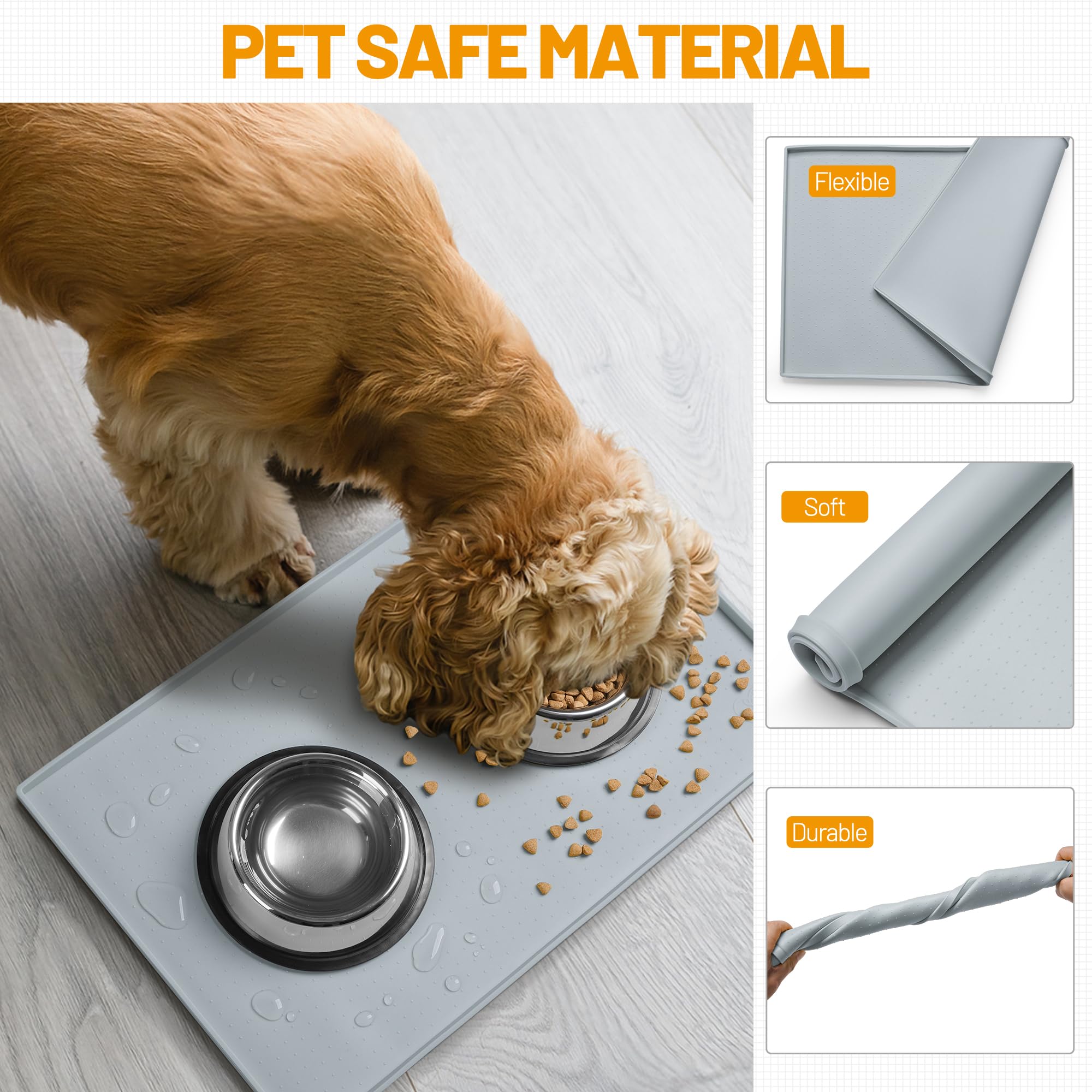 Hubulk tapis alimentaire chien pour bols et fontaines