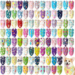 Bandanas de Pascua Huhumy para perros, 150 piezas, ideal para fiestas y paseos.