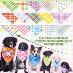 Huhumy bandanas para perros triangulares en colores vivos para paseos con estilo.