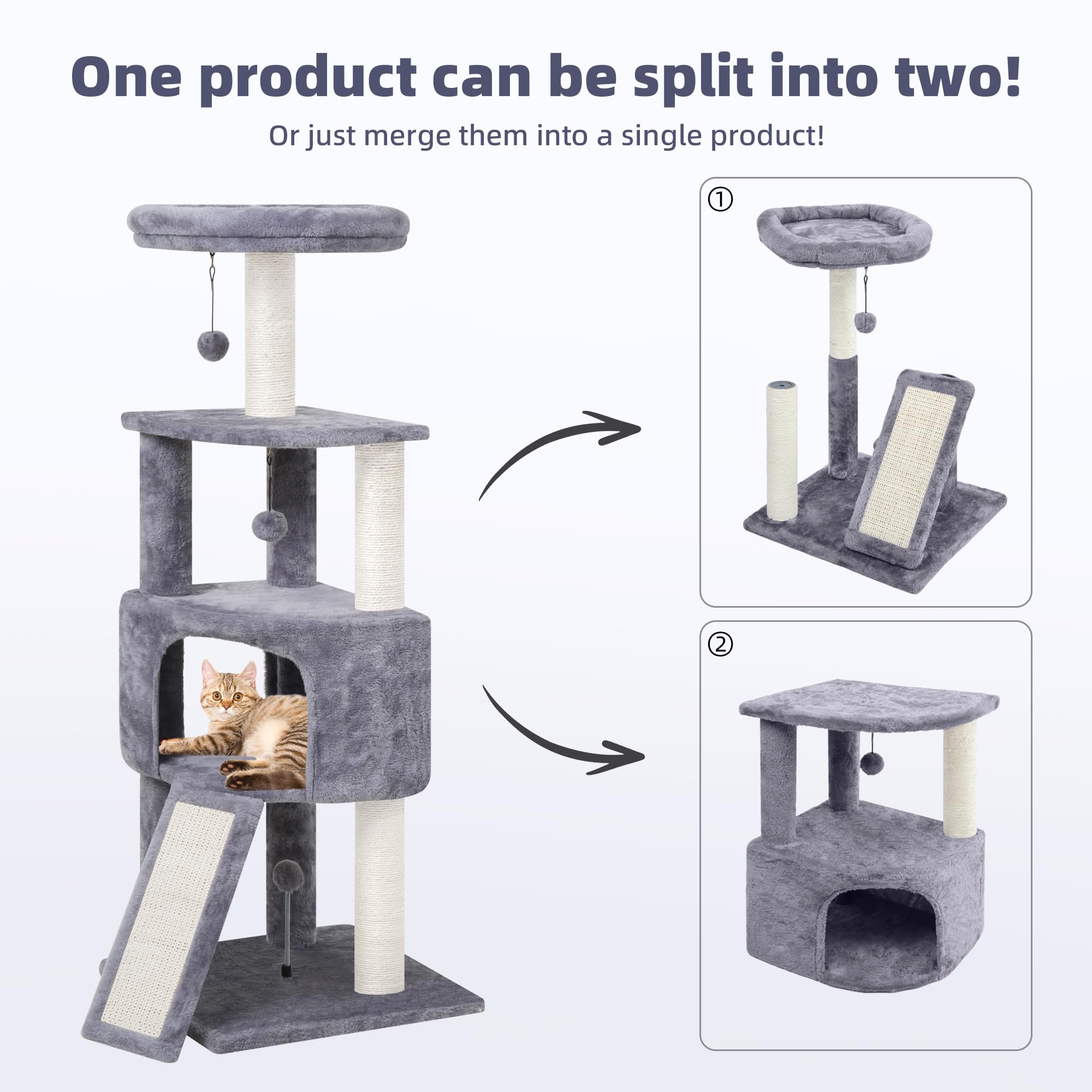 HUITREE postes-en-juta-natural: rascar y proteger muebles con juego saludable.
