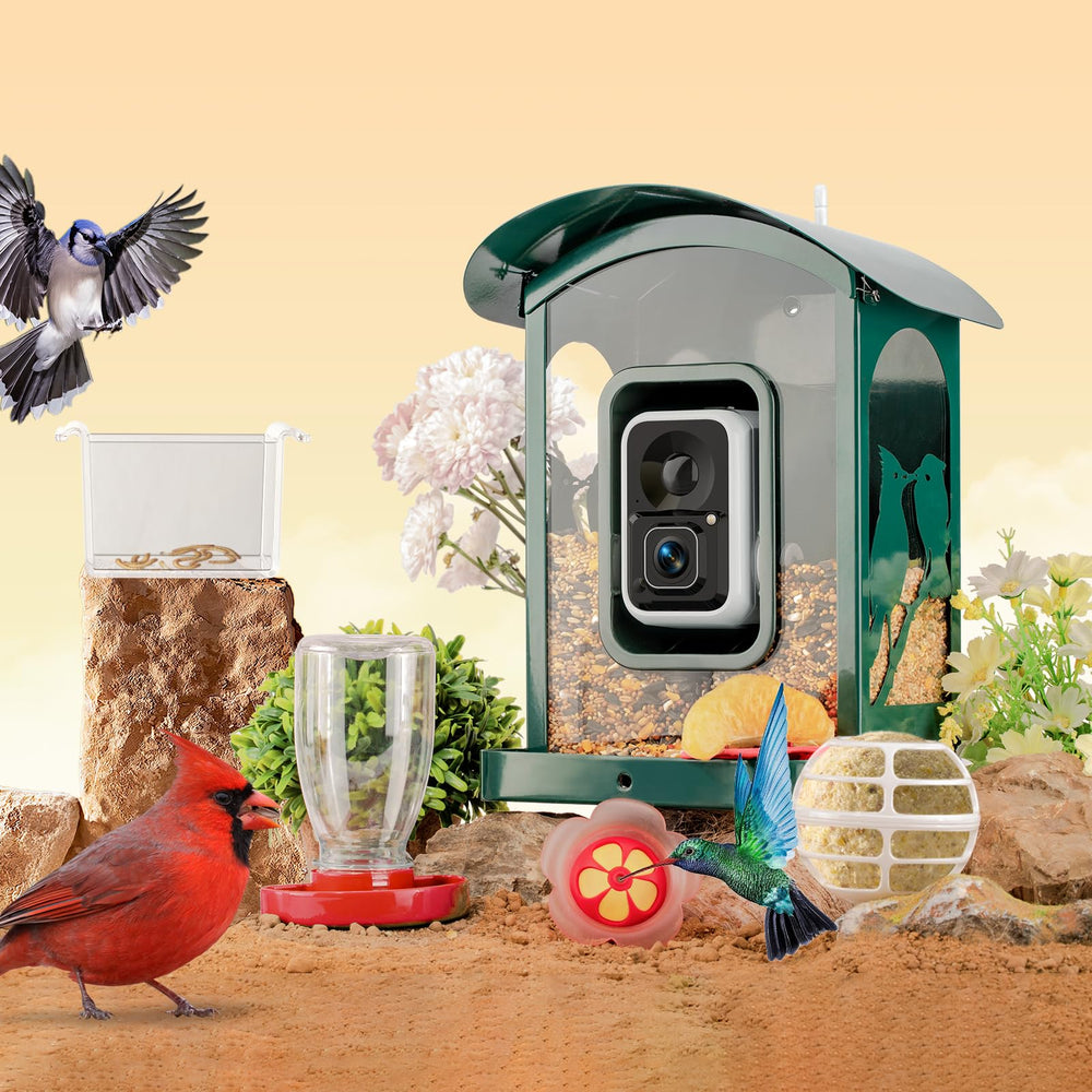 humbirdy dispensador-agua de 16 oz con diseño a prueba de fugas para aves
