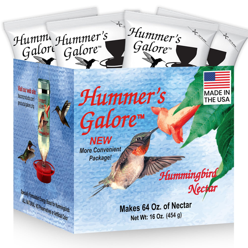 Hummer's Galore: néctar para colibríes listo para usar, ideal para alimentar en el jardín.