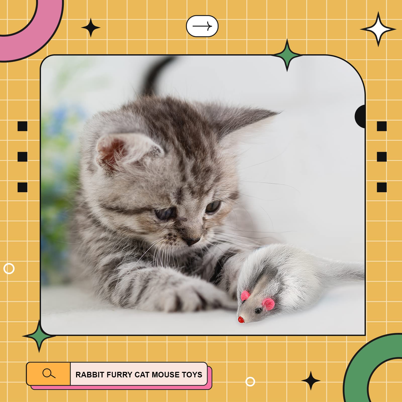 Hungdao ratón peludo interactivo para gatos, ideal para juegos en interiores cuando estás fuera.