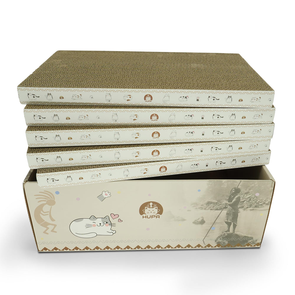 HUPA tableros rasca-gatos dos caras con hierba gatera, ideal para proteger muebles.
