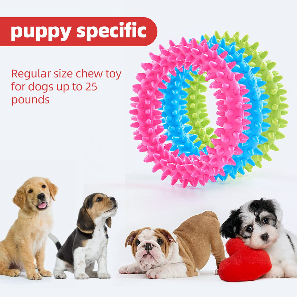 Detalle de mordedor aro Hurray para cachorros, diseño seguro para dentición