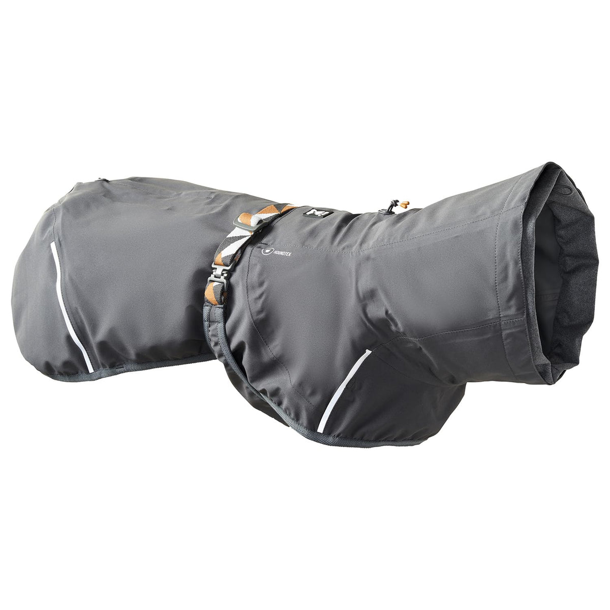Hurtta Mudventure ECO, chaqueta para perro, vista frontal; protege del agua y del barro.