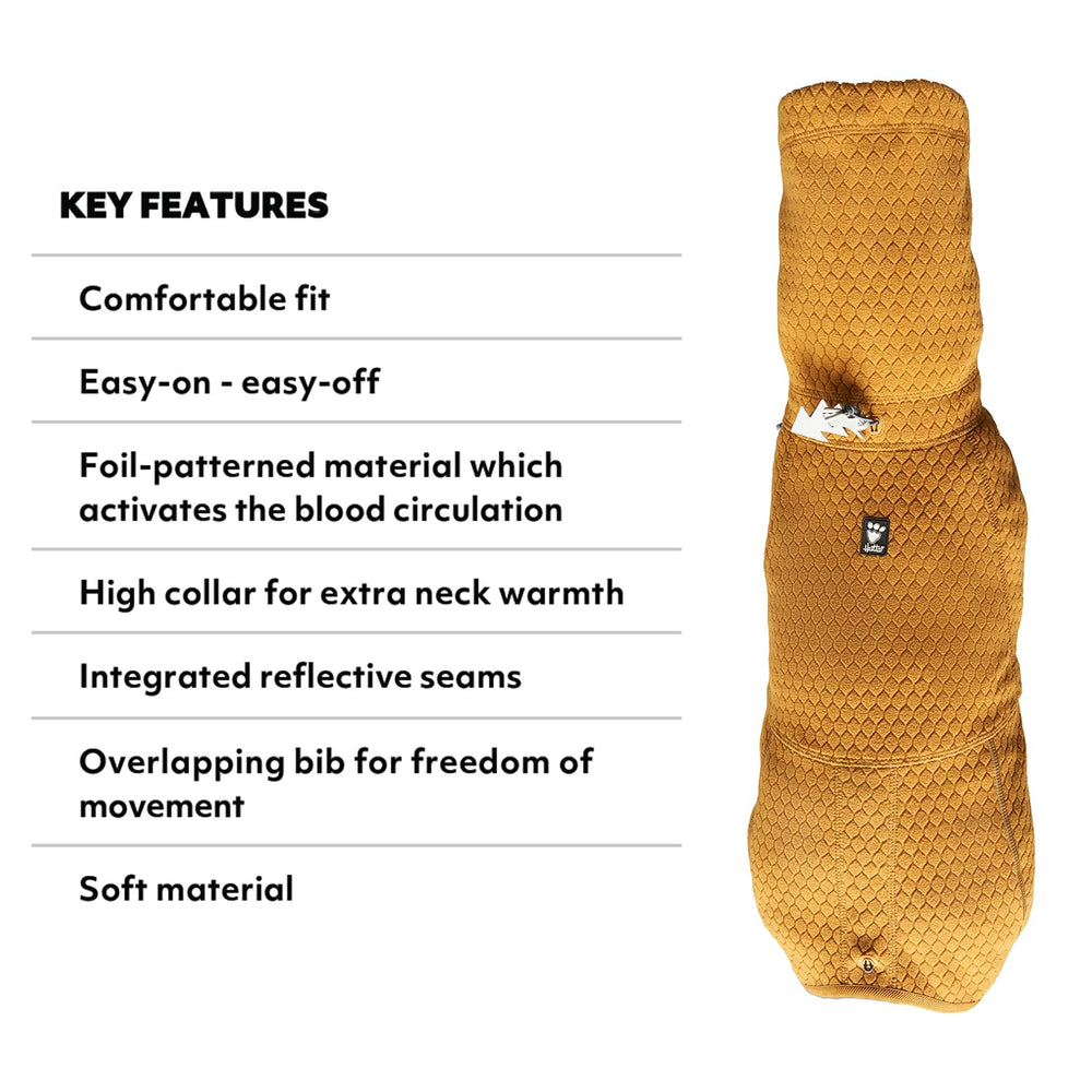 Hurtta Warming Midlayer ECO, forro reflectante que mantiene el calor durante salidas frías.