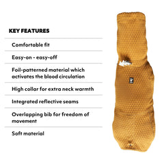 Hurtta Warming Midlayer ECO, forro reflectante que mantiene el calor durante salidas frías.