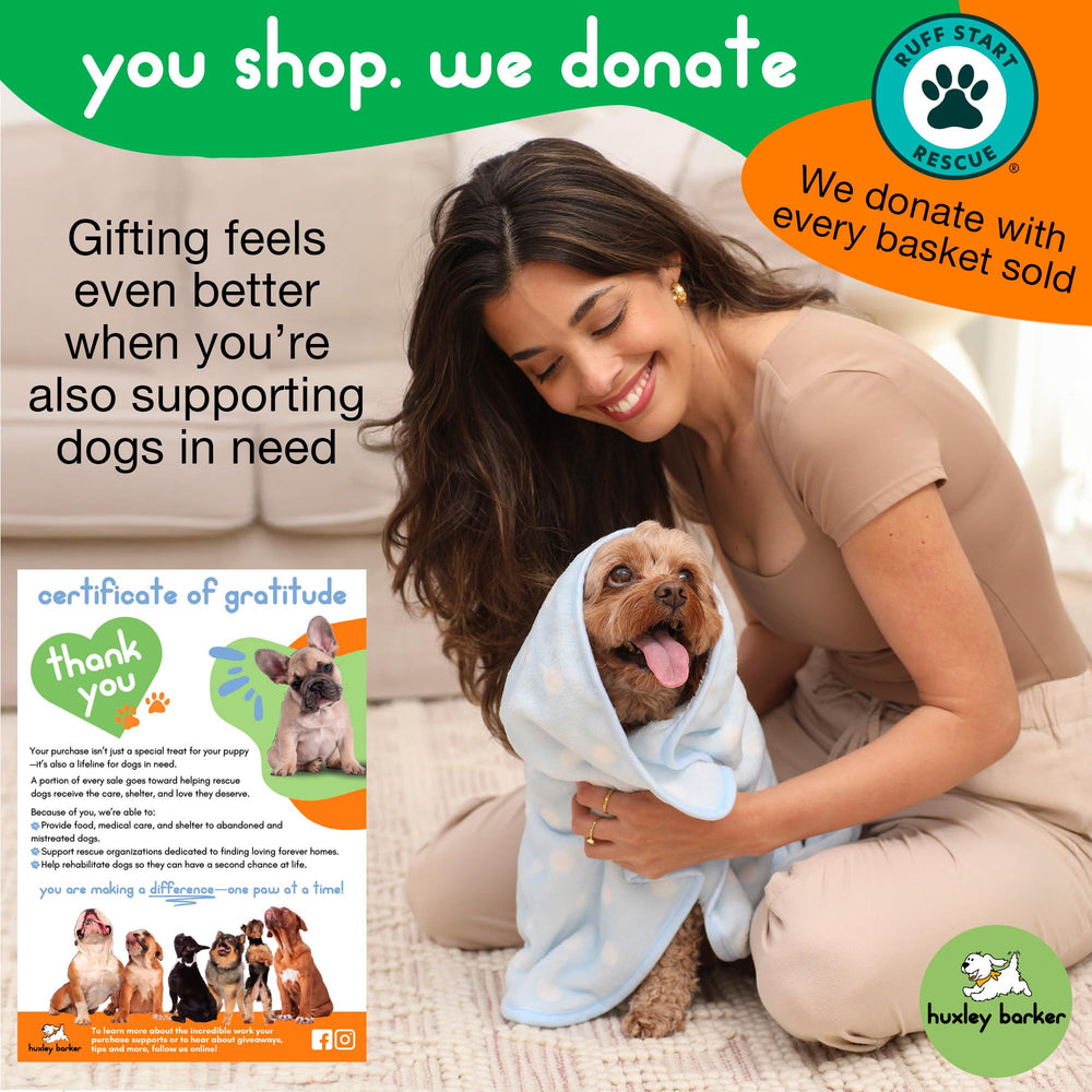 Huxley Barker kit solidario rescates animales apoya refugios con cada compra.
