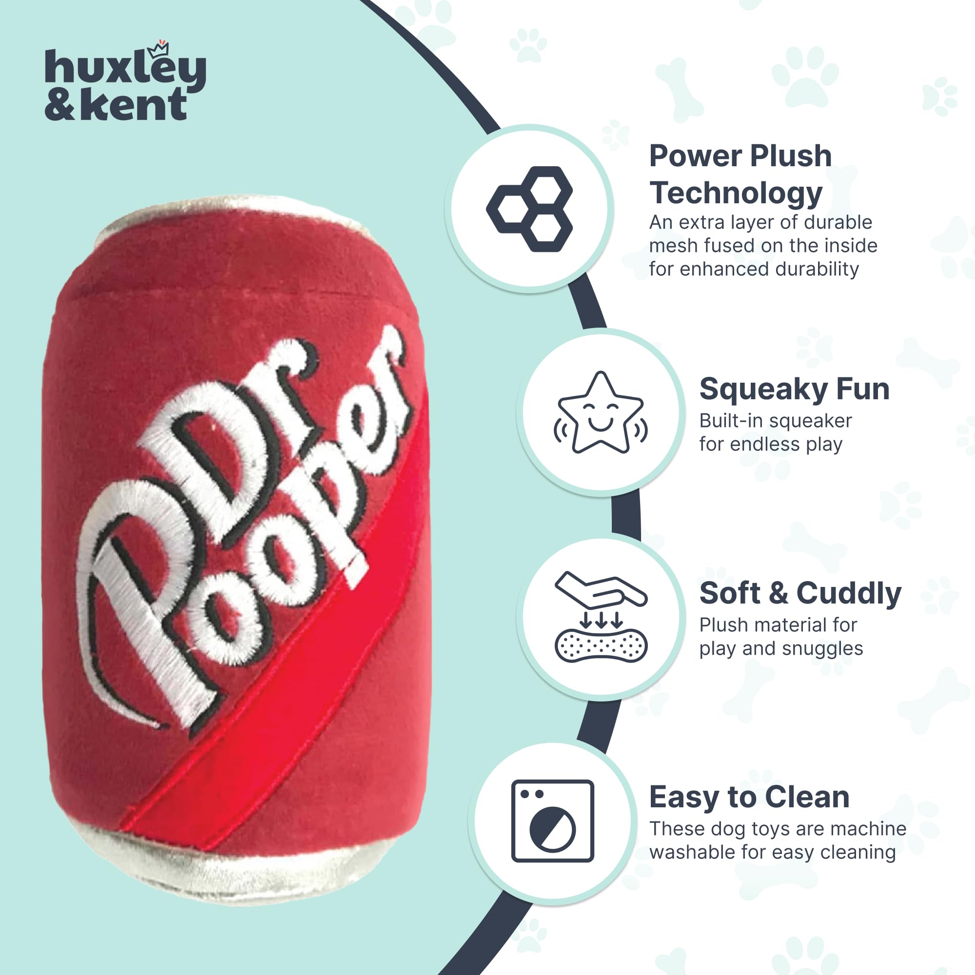 Perro jugando en interiores con Power Plush de Huxley y Kent.