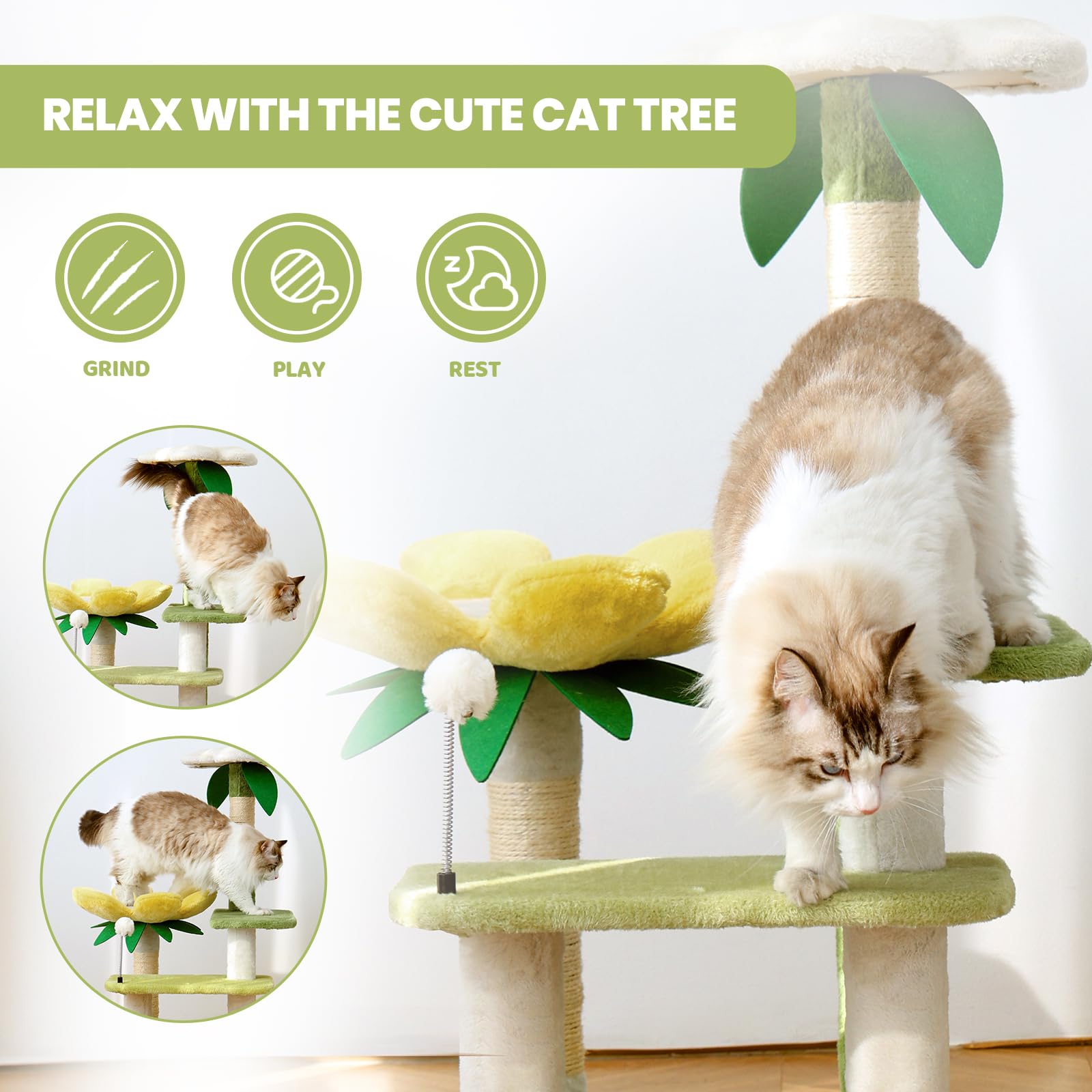 HYABI Arbol Gato Avocado instalacion rapida con herramientas incluidas