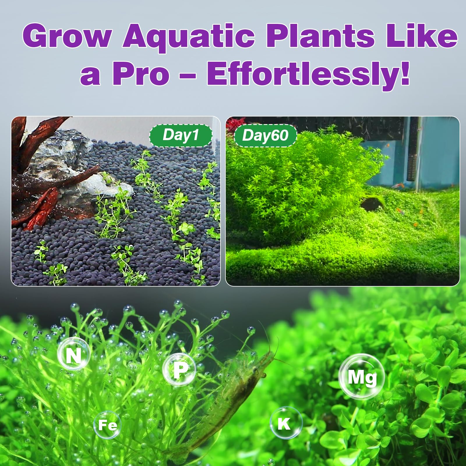 Hygger CO2 sustrato acidifica ligeramente el agua para plantas sensibles.