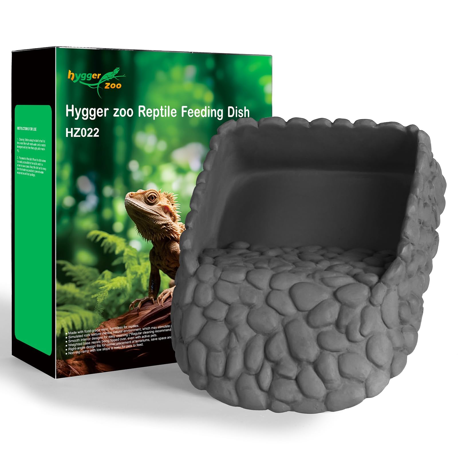 Tazón Hygger Zoo compatible con terrarios variados y accesorios.