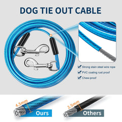 Hyhjh cuerda acero inoxidable para perro resistente y duradera ante tirones