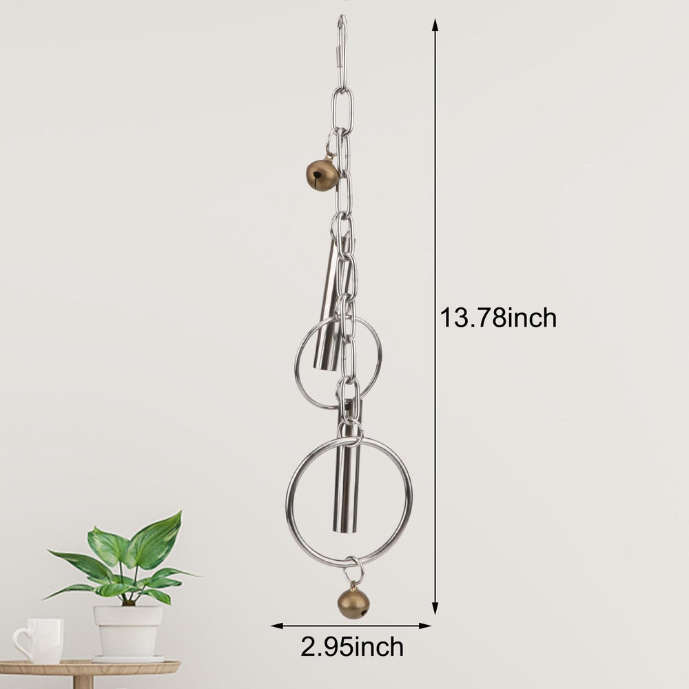 Juguete colgante Hypeety con cucharas y anillos para aves