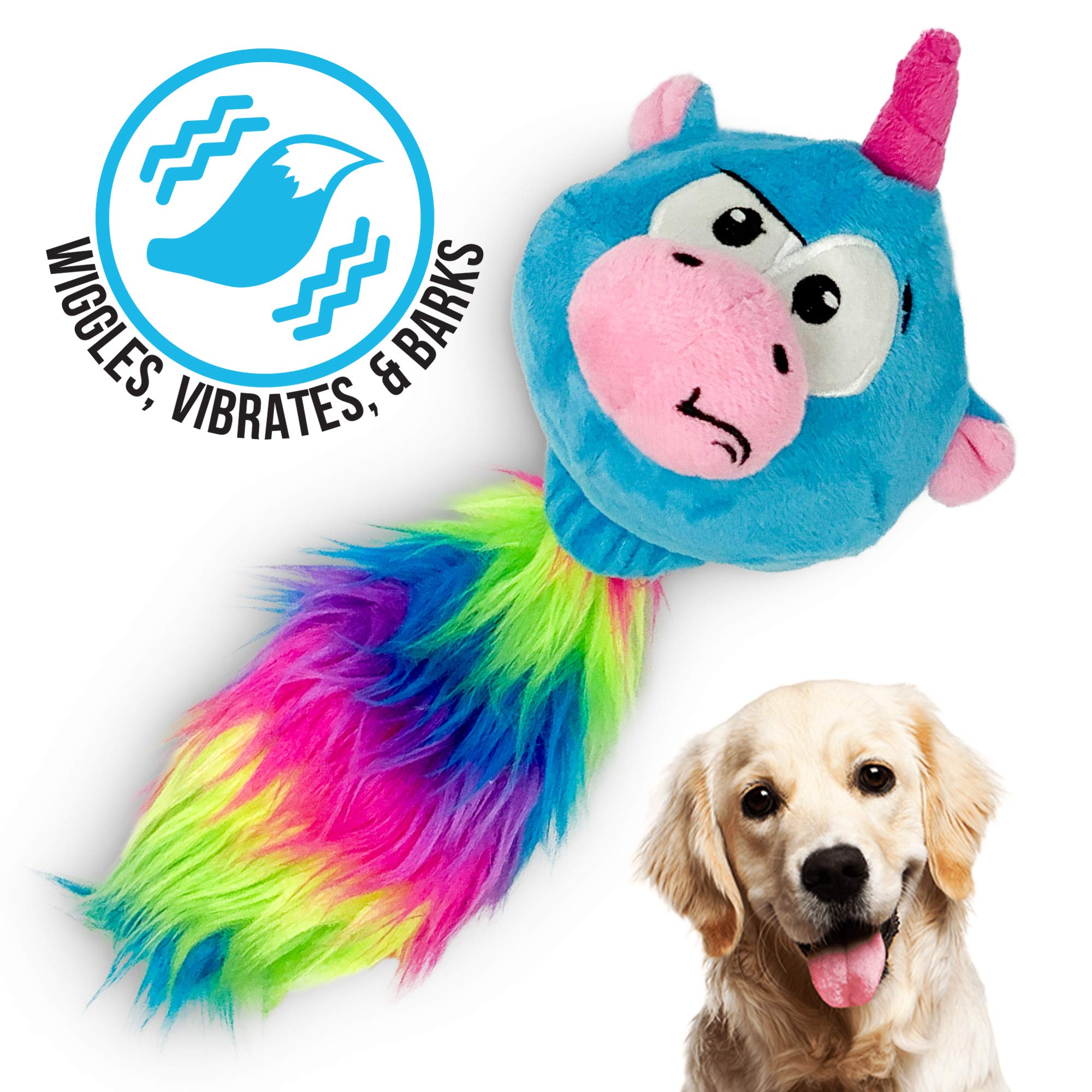 Hyper Pet Doggie Pal Unicorn peluche interactivo que vibra para activar curiosidad.