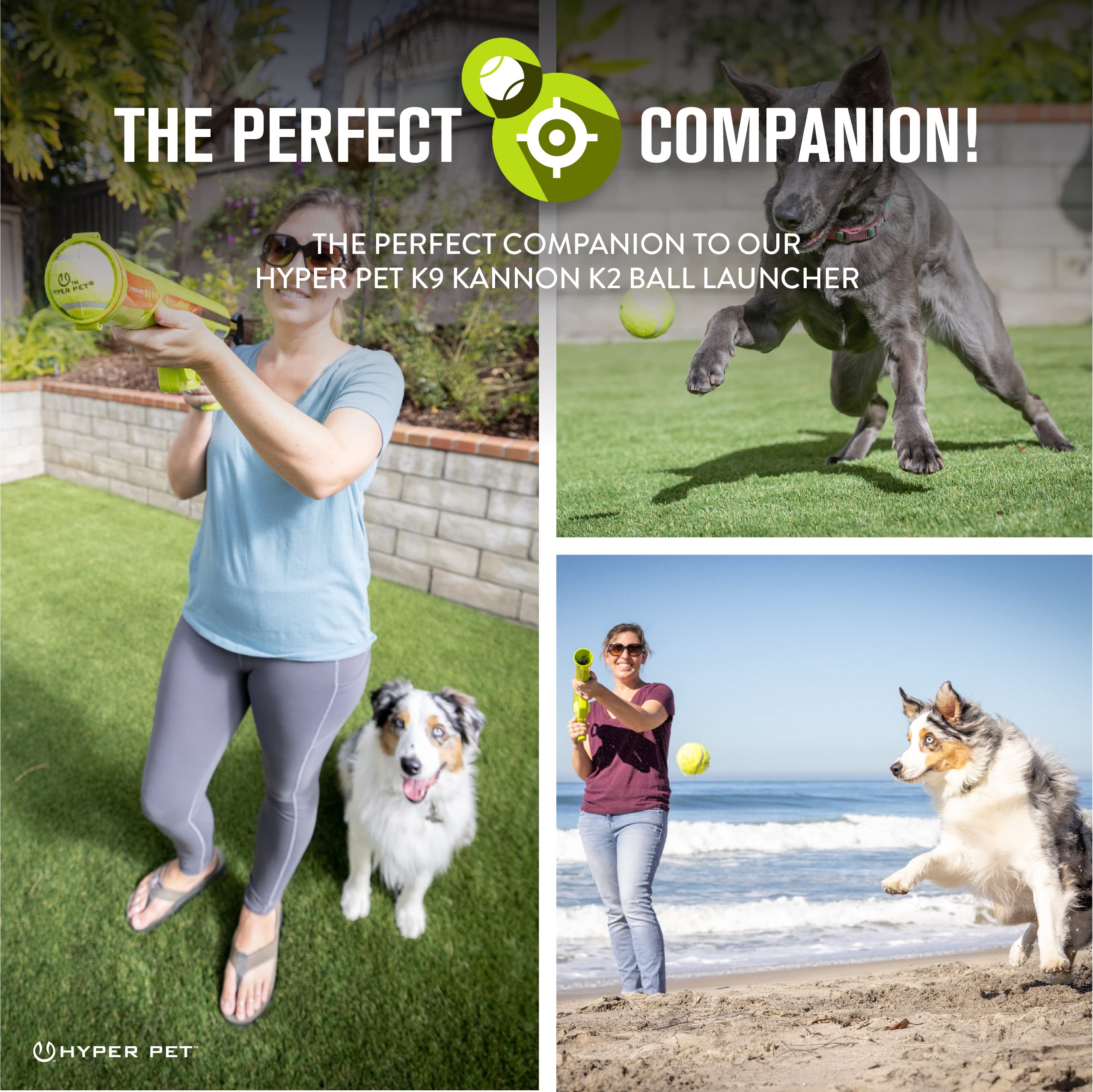 Hyper Pet pelotas-tenis-perro-naranja-05: compatibles con lanzadores para juegos dinámicos.