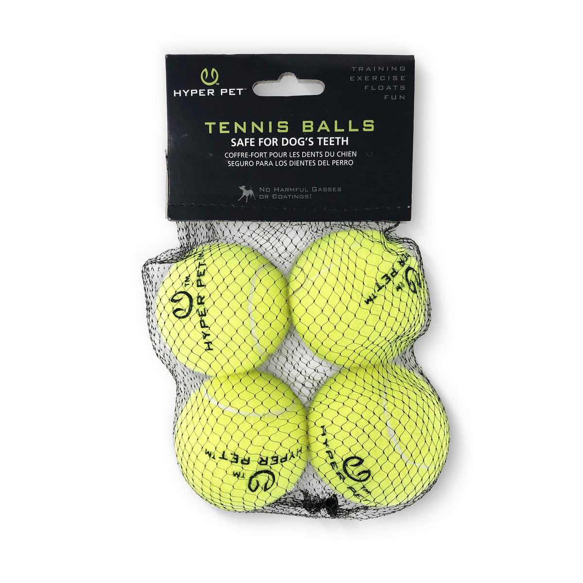 Hyper Pet pelotas-tenis-perro-verde: ideales para ejercicio al aire libre.