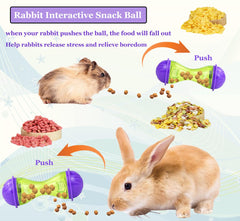 HZAKXIN dispensador de snacks para conejos, promueve pausa al comer.