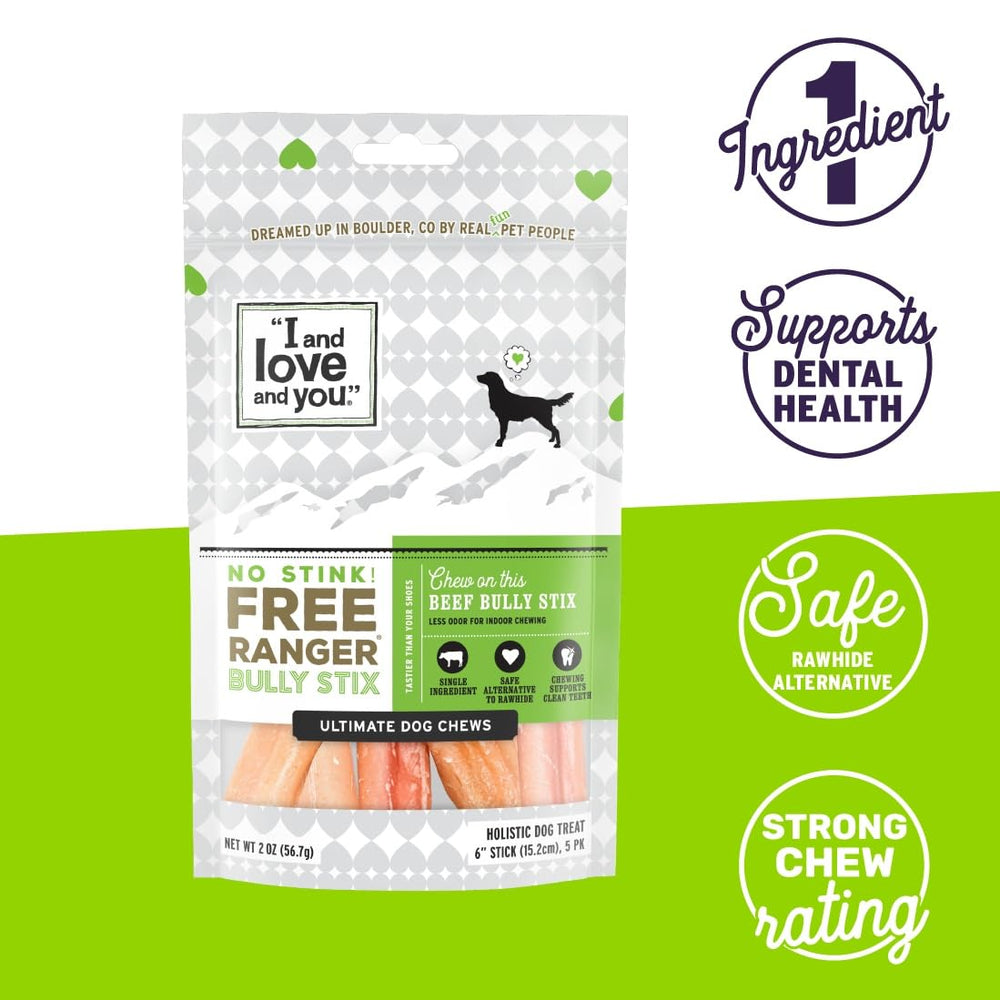 I AND LOVE AND YOU Free Ranger No Stink: palitos sin olor para perros activos