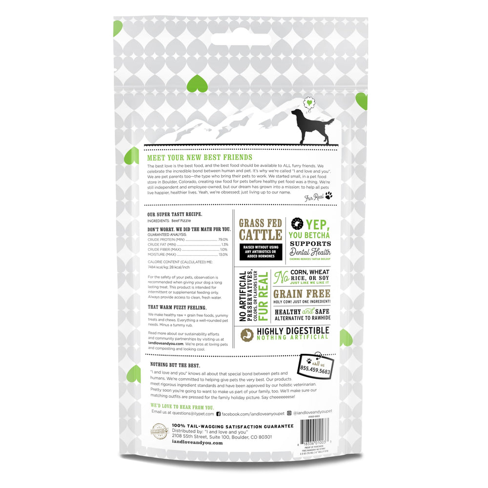 I AND LOVE AND YOU Free Ranger No Stink: palitos de bully de res, 100% para entrenamiento