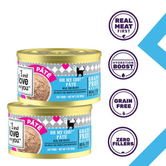Hidratación adicional con Oh My Cod Pâté para gatos que requieren más humedad diaria.