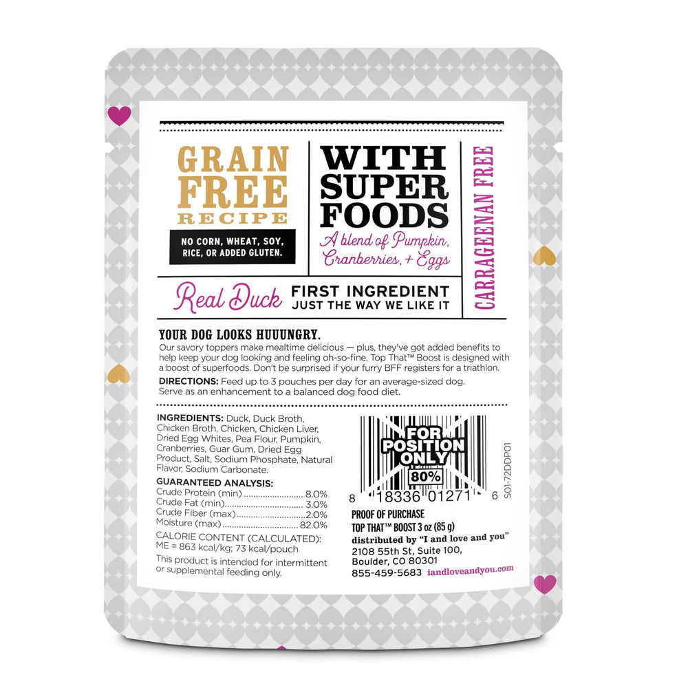 I and love and you Top That Boost: superalimentos con calabaza y arándanos para salud.