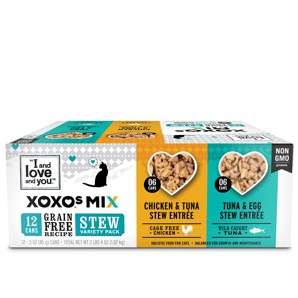 I AND LOVE AND YOU XOXOs Stew poulet-thon en boîte, repas savoureux pour chat