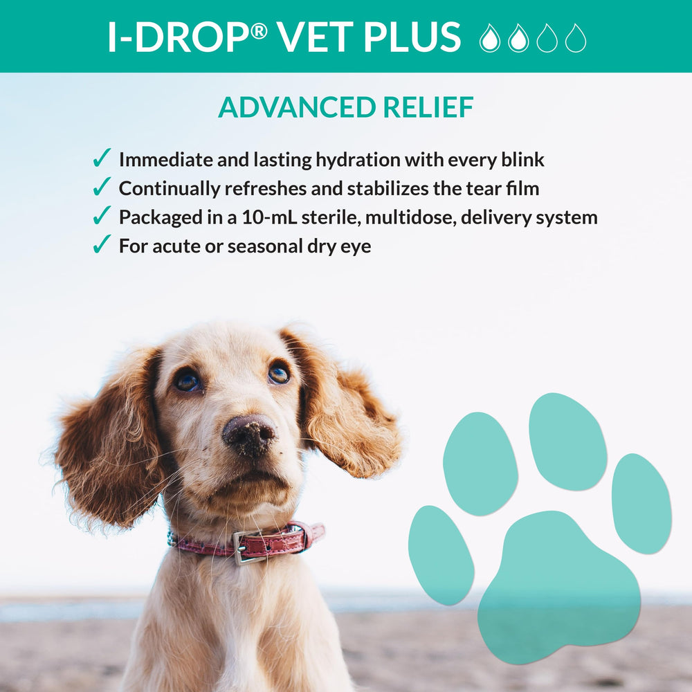 I-DROP VET PLUS aplicación fácil para mantener la comodidad ocular de tu perro