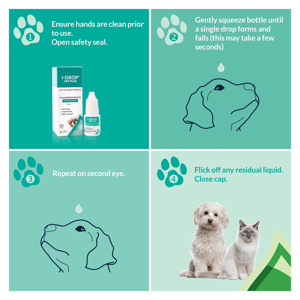 I-DROP VET PLUS envase estéril de 10 ml para seguridad y frescura