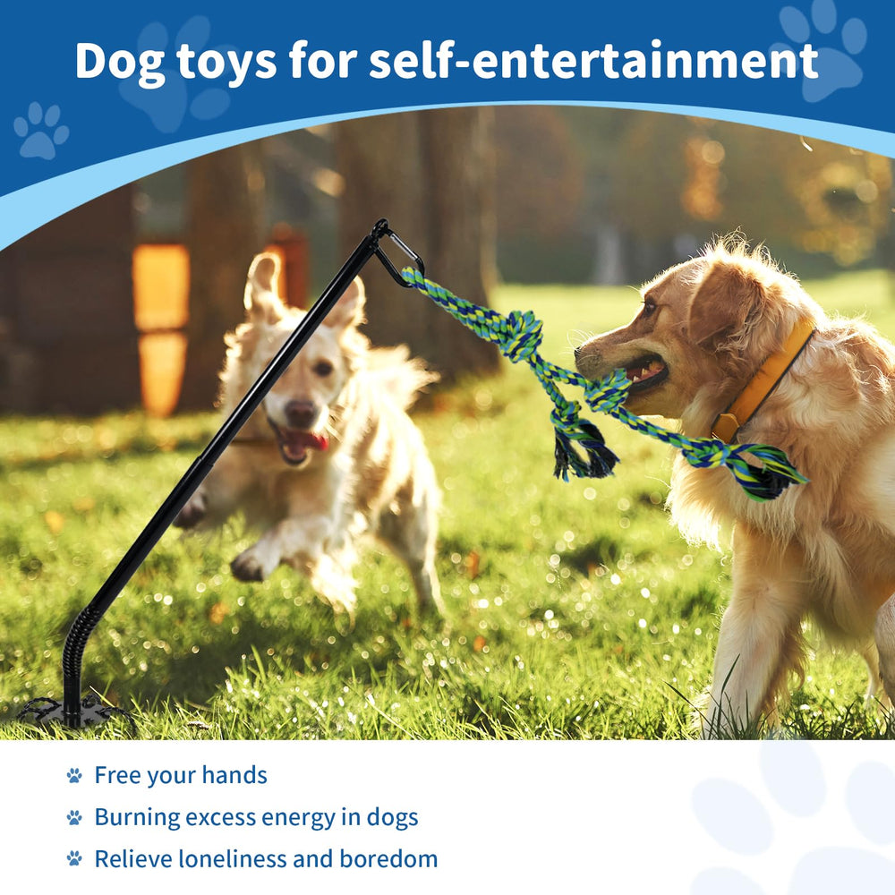 IAIGOGO palo-resorte exterior, estabilidad en césped para juego activo de perros