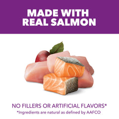 IAMS Advanced Health, ingredientes reales pollo y salmón para músculos fuertes.