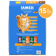 IAMS Healthy Enjoyment bolsa de 15 libras para alimentación diaria práctica.
