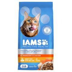 IAMS Healthy Enjoyment croquetas crujientes con relleno suave para gatos