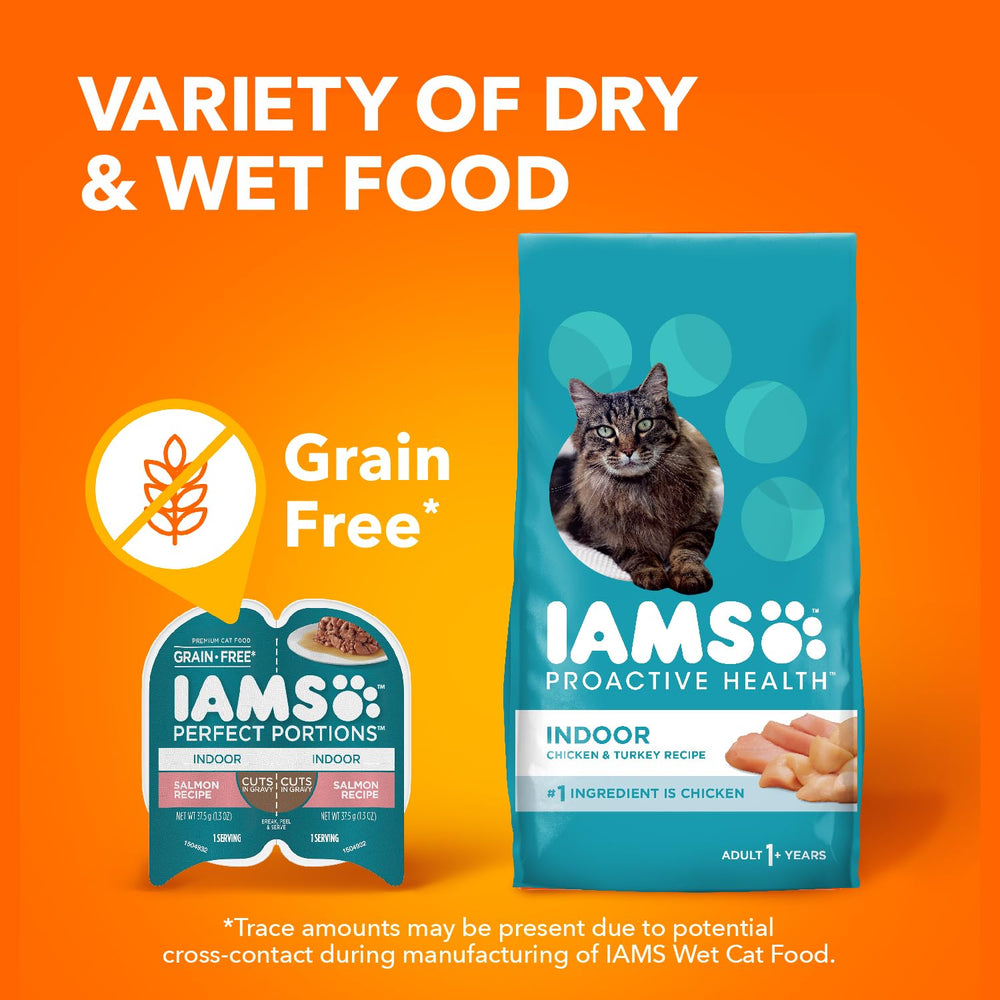 IAMS Perfect Portions apertura fácil, porciones individuales para servir rápidamente.