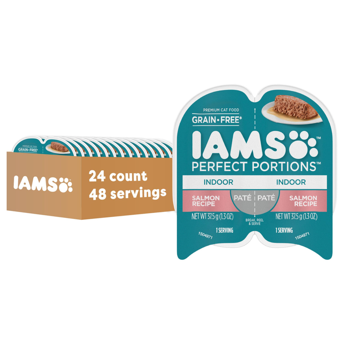 IAMS Perfect Portions Salmón Pate: porciones listas para alimentar al gato