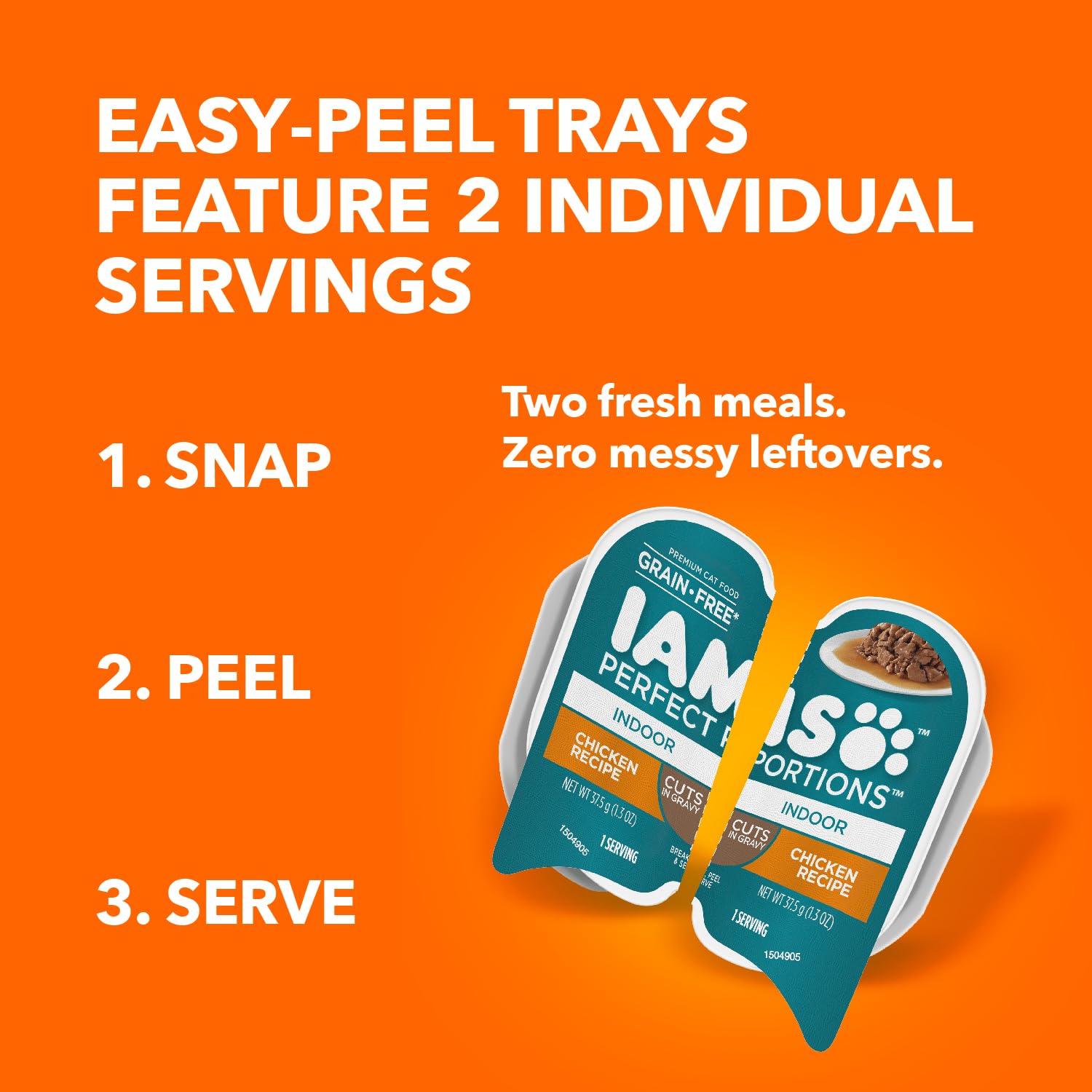 IAMS Perfect Portions: sin granos, opción liviana para gatos de interior.