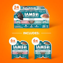 IAMS Perfect Portions, trozos en salsa de atún y salmón para gatos adultos