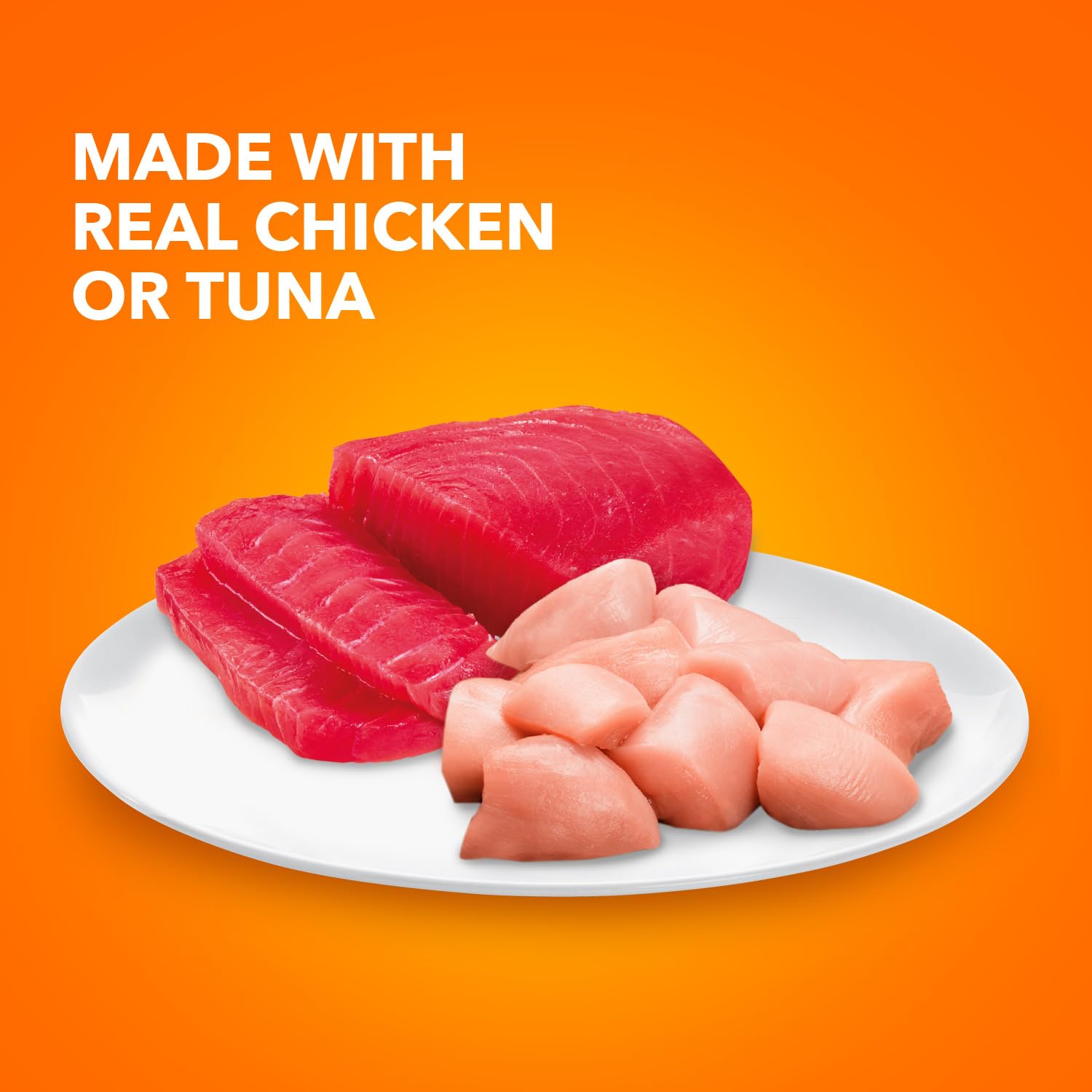 IAMS pollo y atún en pate, sabor real en cada porción.