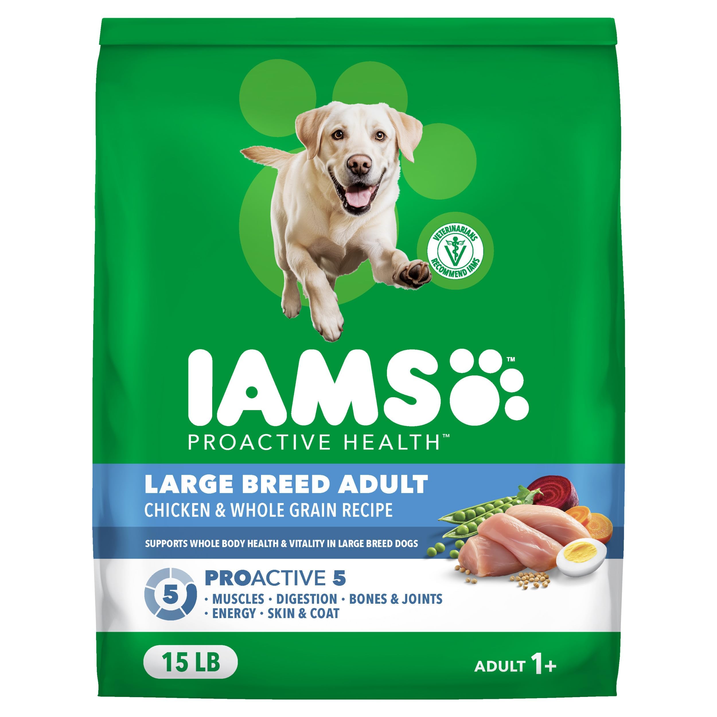 IAMS Proactive Health para razas grandes: croquetas crujientes que apoyan una nutricion equilibrada