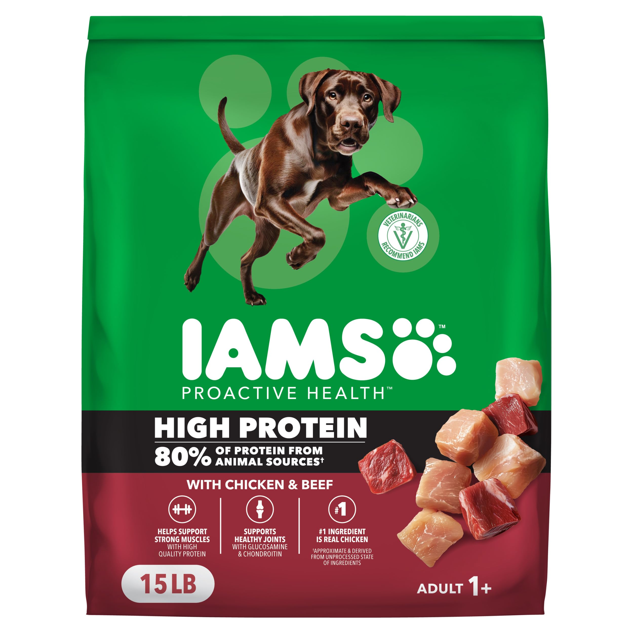 IAMS Proactive Health alto proteína, bolsa de 15 lb para perros activos