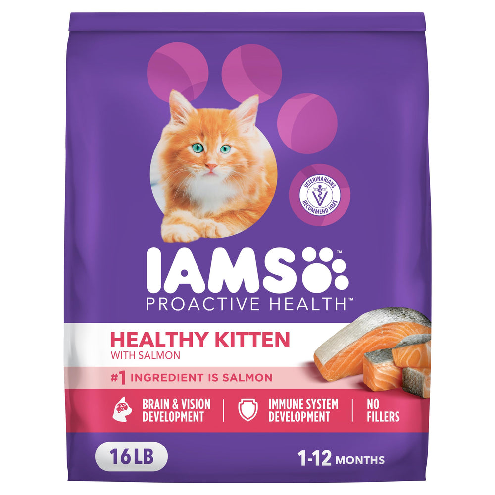 IAMS Proactive Health Gatito Salmón bolsa 16 lb: apoya crecimiento y energía.