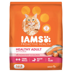 IAMS Proactive Health para gatos con salmón como ingrediente principal.