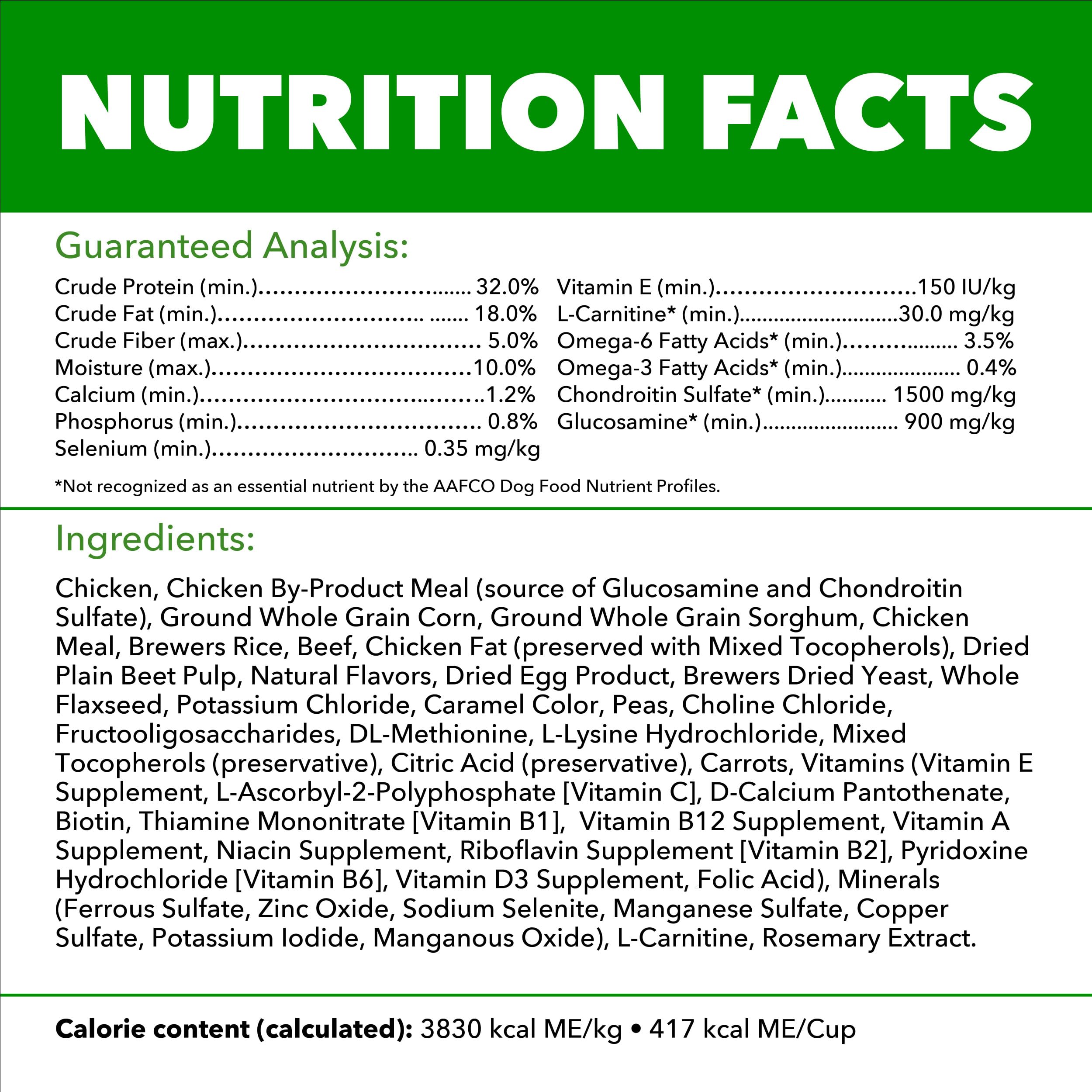Contenido nutricional y conservación para IAMS Proactive Health
