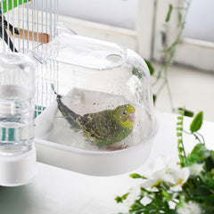 IBWell accesorio para jaula de aves, baño transparente para uso diario.