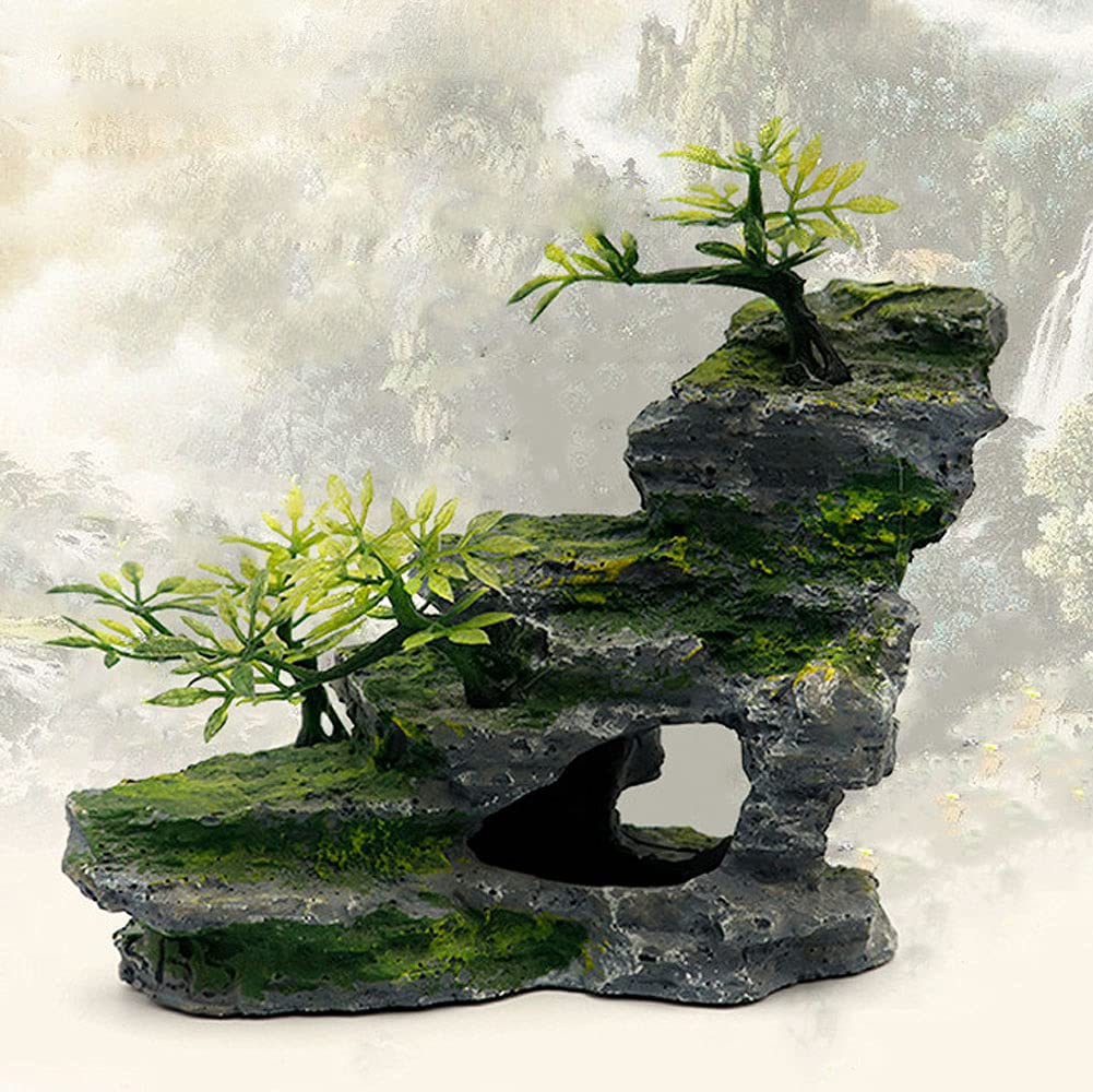 IBWell acuario Paisaje natural integrado para acuario equilibrado