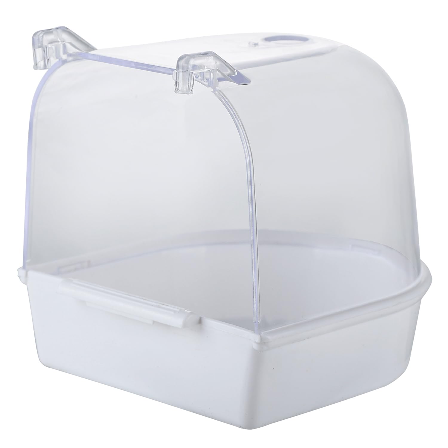 IBWell baño de aves transparente para jaula, cómodo para aves pequeñas.