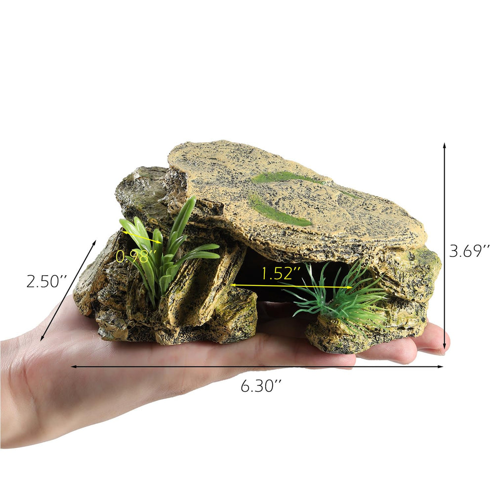 IBWell escena roca con plantas artificiales, ambiente natural y visualmente atractivo.