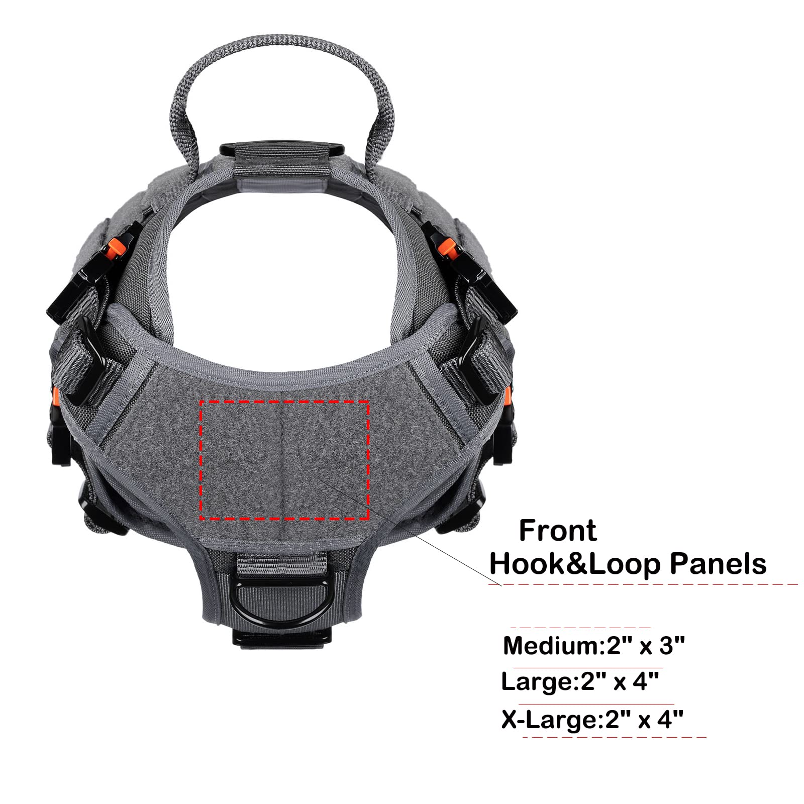 Arnés ICEFANG con MOLLE, vista lateral para accesorios