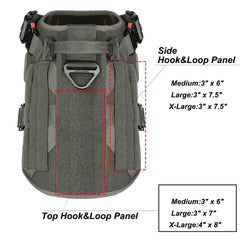 Arnés ICEFANG con sistema MOLLE para accesorios.